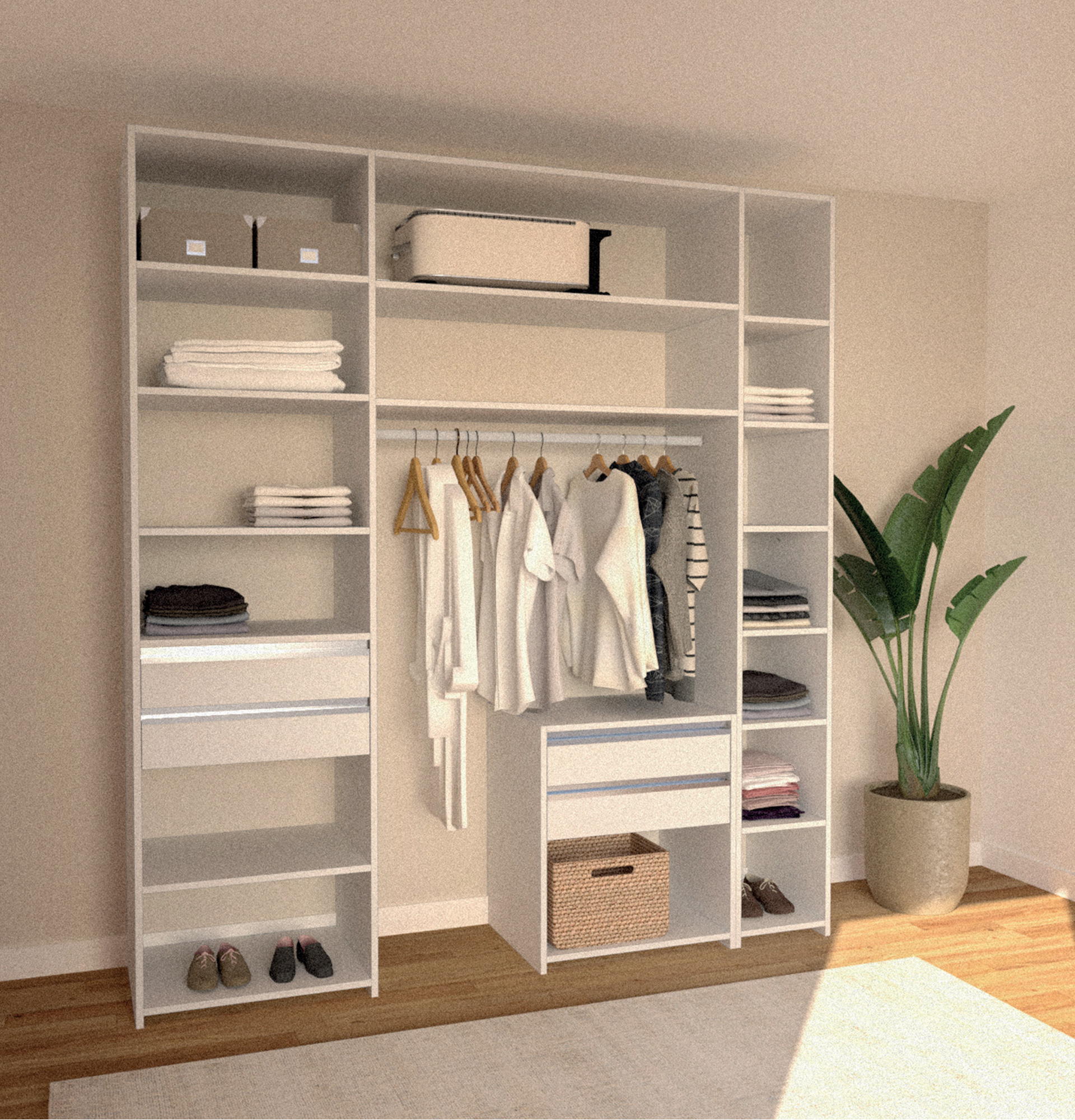 coulidoor-rangement-modulaire-blanc-caissons-tablettes image 8