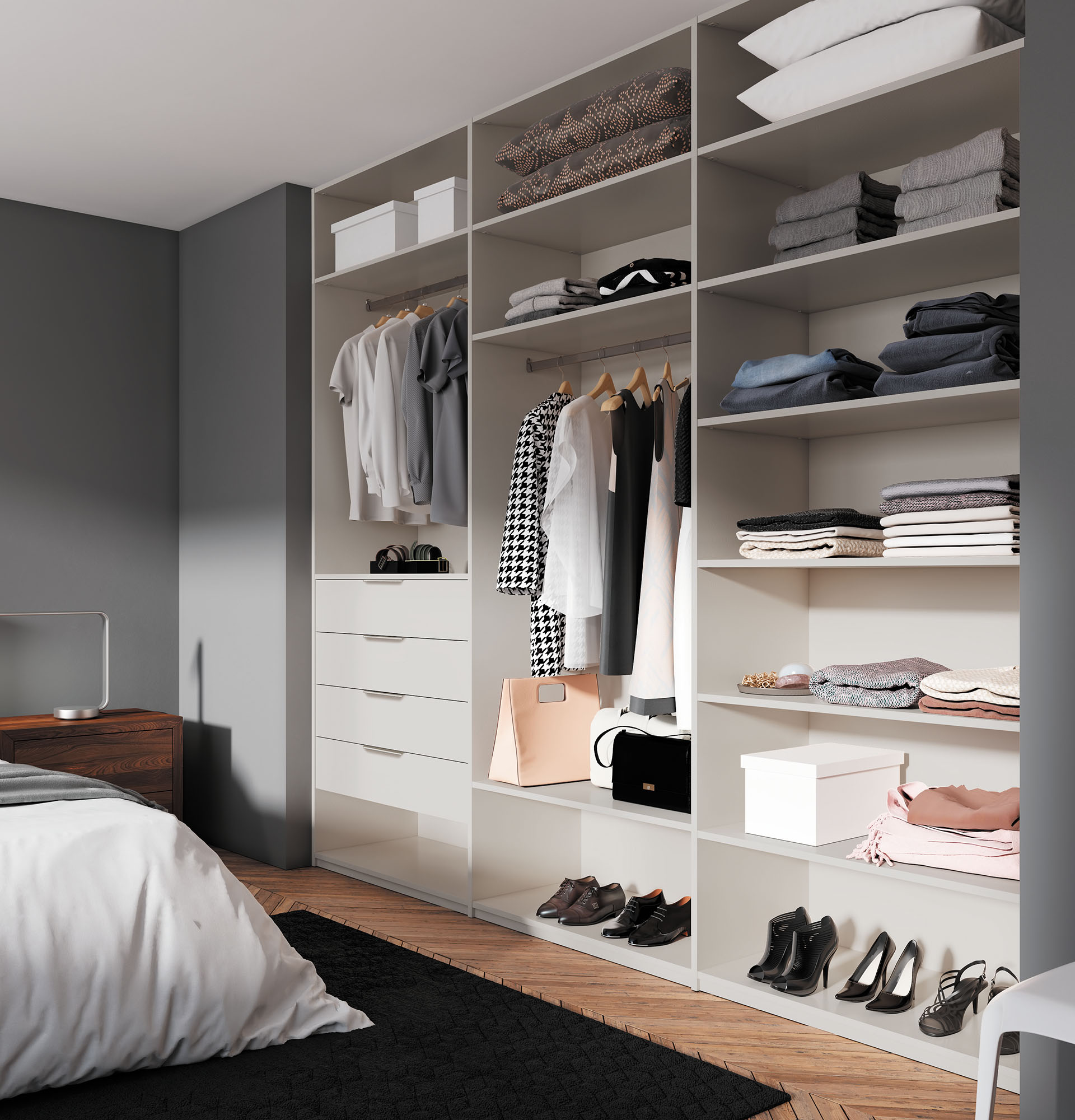 coulidoor-rangement-composable-dressing-noir-ouvert-1-60-m image 6