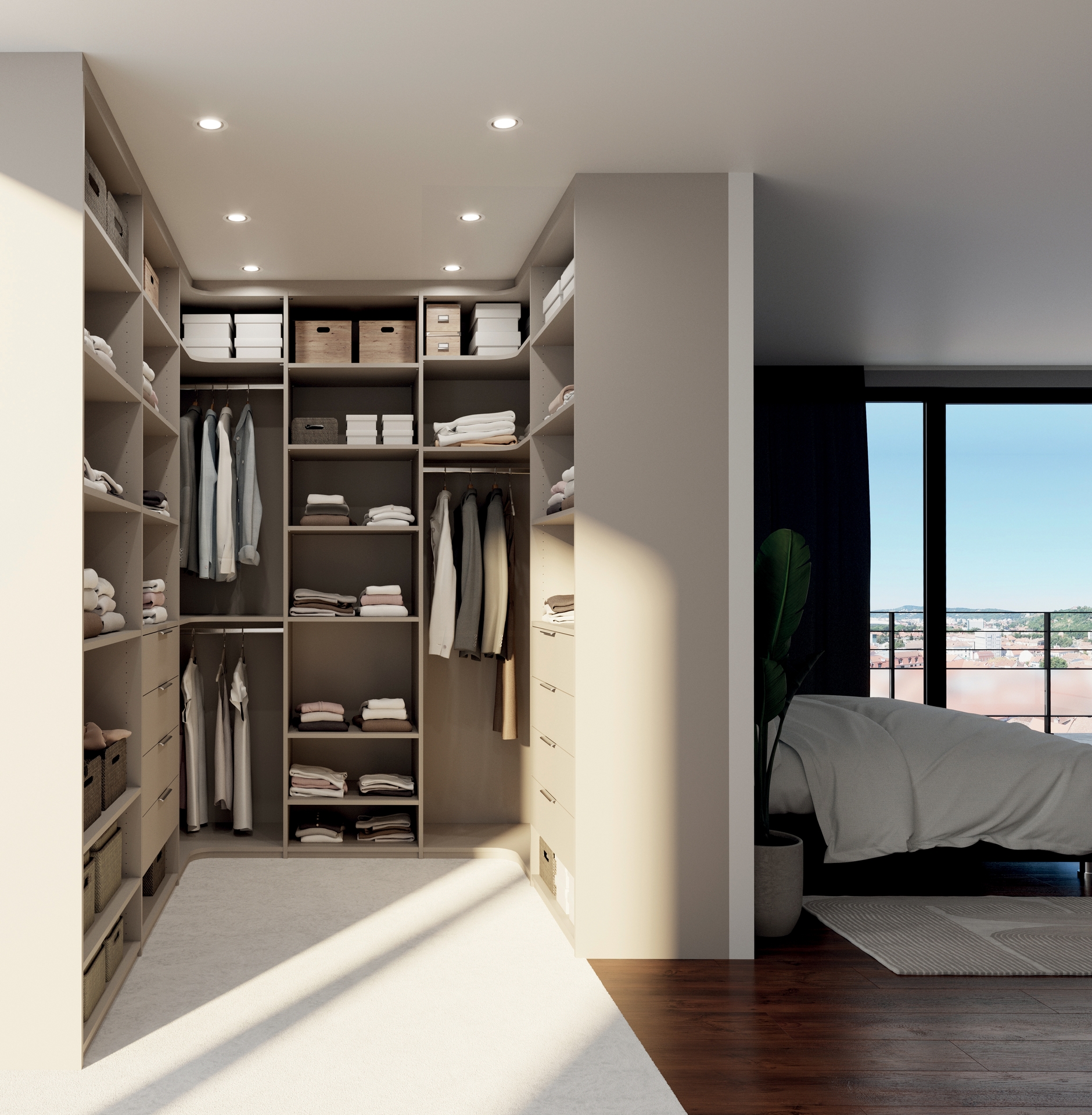 coulidoor-rangement-composable-dressing-noir-ouvert-1-60-m image 3